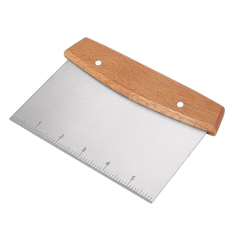 Beech Wood and Stainless Steel Scraper & Dough Cutter
